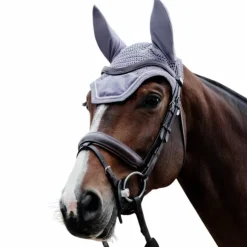 New Kentucky Horsewear - Bonnet pour chevaux anti-bruits Wellington Velvet Violet