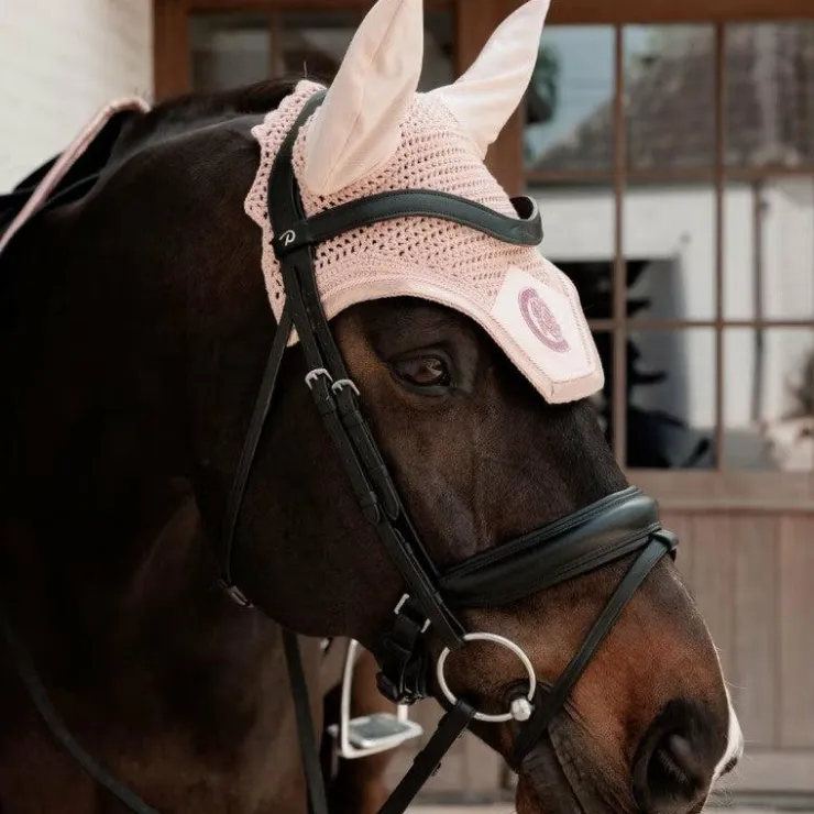 Kentucky Horsewear - Bonnet pour chevaux anti-bruits Wellington Sparkling vieux Rose Clearance