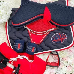 New Kentucky Horsewear - Bonnet Wellington velvet Rouge