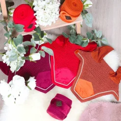 New Kentucky Horsewear - Bonnet Wellington velvet Rouge