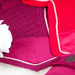 New Kentucky Horsewear - Bonnet Wellington velvet Rouge