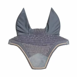 Outlet Kentucky Horsewear - Bonnet pour chevaux anti-bruits Wellington Velvet light blue Bleu