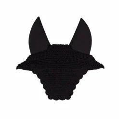 Kentucky Horsewear - Bonnet pour chevaux anti-mouche Wellington Wave Noir Outlet