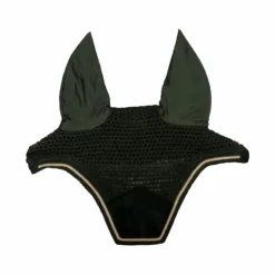 Kentucky Horsewear - Bonnet pour chevaux anti-bruits Wellington Velvet pine green Vert Discount