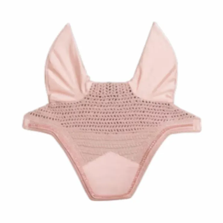 Kentucky Horsewear - Bonnet pour chevaux anti-bruits Wellington Velvet Pearls vieux Rose Best