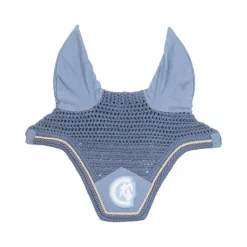 Best Kentucky Horsewear - Bonnet anti-mouches Wellington 3D Logo corde clair Bleu