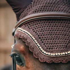 Discount Kentucky Horsewear - Bonnet anti-bruit Wellington Stone & Pearl Marron