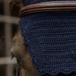 Kentucky Horsewear - Bonnet pour chevaux anti-bruit Wellington Wave Marine Discount