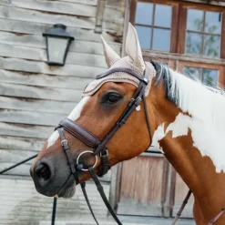 Kentucky Horsewear - Bonnet Wellington Velvet pearls Beige Hot