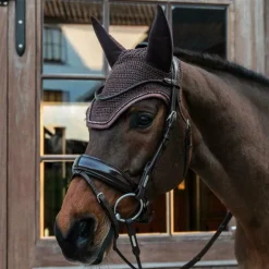 Online Kentucky Horsewear - Bonnet anti-bruit Glitters Marron