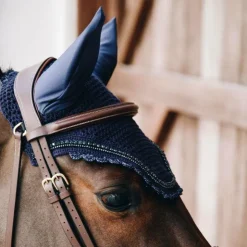 Kentucky Horsewear - Bonnet anti-bruit Wellington Stone & Pearl Marine