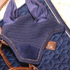 Kentucky Horsewear - Bonnet Wellington Velvet pearls Marine Clearance