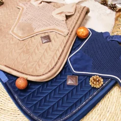 Discount Kentucky Horsewear - Bonnet Wellington basic velvet Marine