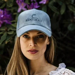 Kentucky Horsewear - Casquette Velvet ciel Bleu Discount