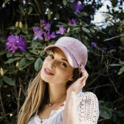 Kentucky Horsewear - Casquette Velvet vieux Rose Hot