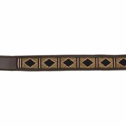 Kentucky Horsewear - Ceinture perles faites mains or Marron Hot