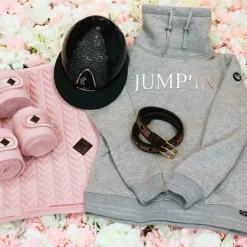 Kentucky Horsewear - Ceinture perles faites mains or Marron Hot