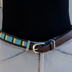 Kentucky Horsewear - Ceinture perles faites mains bleu clair Sale