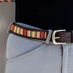 Discount Kentucky Horsewear - Ceinture perles faites mains orange Marron