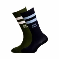 Sale Kentucky Horsewear - Chaussettes d'équitation enfant x2 / vert foncé Marine