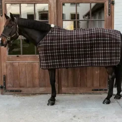 Kentucky Horsewear - Chemise séchante Fleece Heavy carreaux brun Marron Clearance