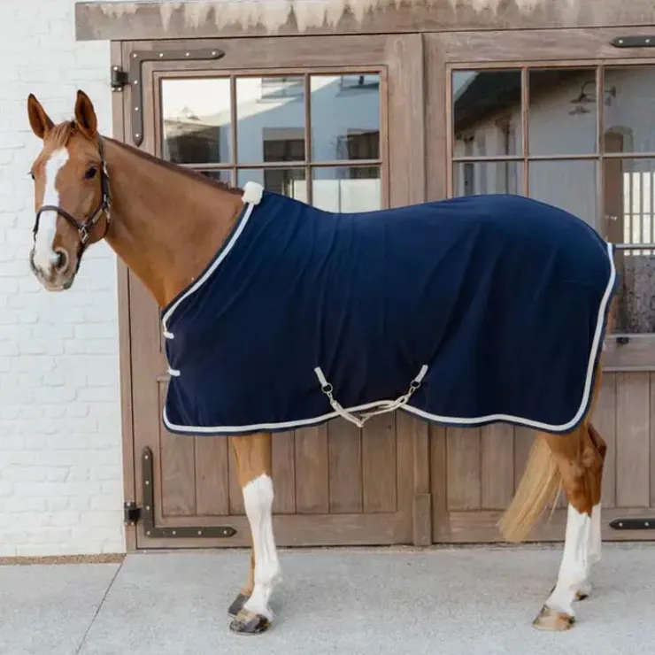 Kentucky Horsewear - Chemise polaire Fleece Rug Plaited Rope Marine Sale