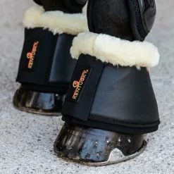 Kentucky Horsewear - Cloches chevaux cuir et mouton /naturel Noir