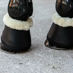 Kentucky Horsewear - Cloches chevaux cuir et mouton /naturel Noir