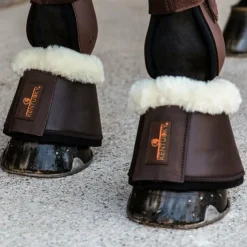 Kentucky Horsewear - Cloches chevaux cuir et mouton /naturel Marron Online