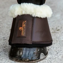 Kentucky Horsewear - Cloches chevaux cuir et mouton /naturel Marron Online