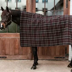 Best Kentucky Horsewear - Couverture Séchante carré heavy carreaux brun Marron
