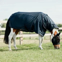 Outlet Kentucky Horsewear - Couverture combo anti-mouches et imperméable Marine