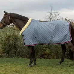 Kentucky Horsewear - Couverture de présentation Corde Tressée denim/ bordeaux Bleu New