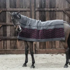 Kentucky Horsewear - Couverture séchante carré heavy fishbone / bordeaux 0g Gris Discount