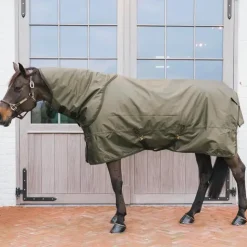 Kentucky Horsewear - Couvre-cou couure All Weather waterproof Pro kaki 150g Vert New