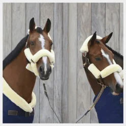 Kentucky Horsewear - Fourreaux de licol mouton blanc 4 pcs Ecru Clearance