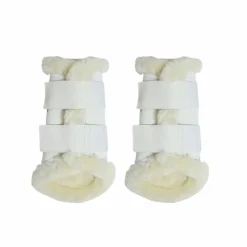 Kentucky Horsewear - Guêtres cheval Turnout Air mouton synthétique blanc x2 Discount