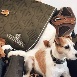 Sale Kentucky Horsewear - Guêtres cheval Turnout Air mouton synthétique x2 Marron