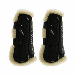 Outlet Kentucky Horsewear - Guêtres ouvertes mouton vegan Bamboo Elastic x2 Noir