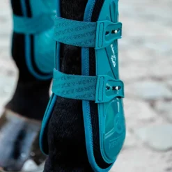 Best Kentucky Horsewear - Guêtres ouvertes Bamboo Elastic emeraude x2 Bleu