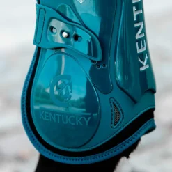 Best Kentucky Horsewear - Guêtres ouvertes Bamboo Elastic emeraude x2 Bleu