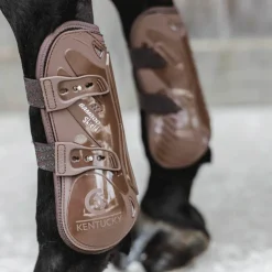 Clearance Kentucky Horsewear - Guêtres ouvertes Bamboo Elastic x2 Marron