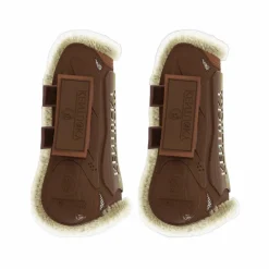 Kentucky Horsewear - Guêtres ouvertes velcro mouton vegan x2 Marron