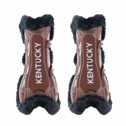 Sale Kentucky Horsewear - Guêtres ouvertes mouton noir vegan Bamboo Elastique x2 Marron