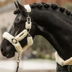 Clearance Kentucky Horsewear - Licol de transport mouton blanc Ecru