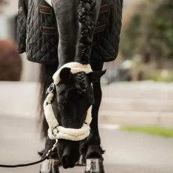 Clearance Kentucky Horsewear - Licol de transport mouton blanc Ecru