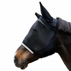 Kentucky Horsewear - Masque anti-mouches Friendly avec oreilles Noir