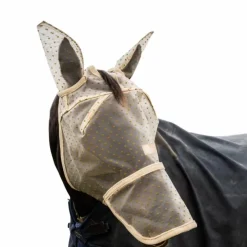 Clearance Kentucky Horsewear - Masque anti-mouches Heart avec oreilles et nez Beige