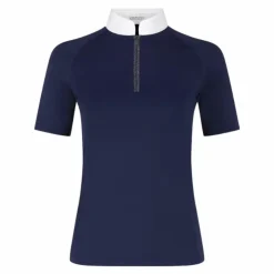 New Kentucky Horsewear - Polo de concours manches courtes femme Classic Marine