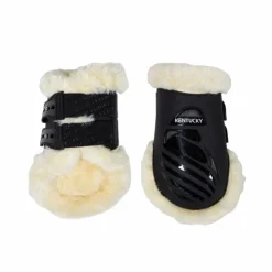 New Kentucky Horsewear - Protège boulet élastique mouton haut Noir